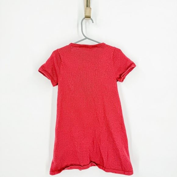 H&M Red Casual Dress Crew Neck Short Sleeve - Picture 3 of 3